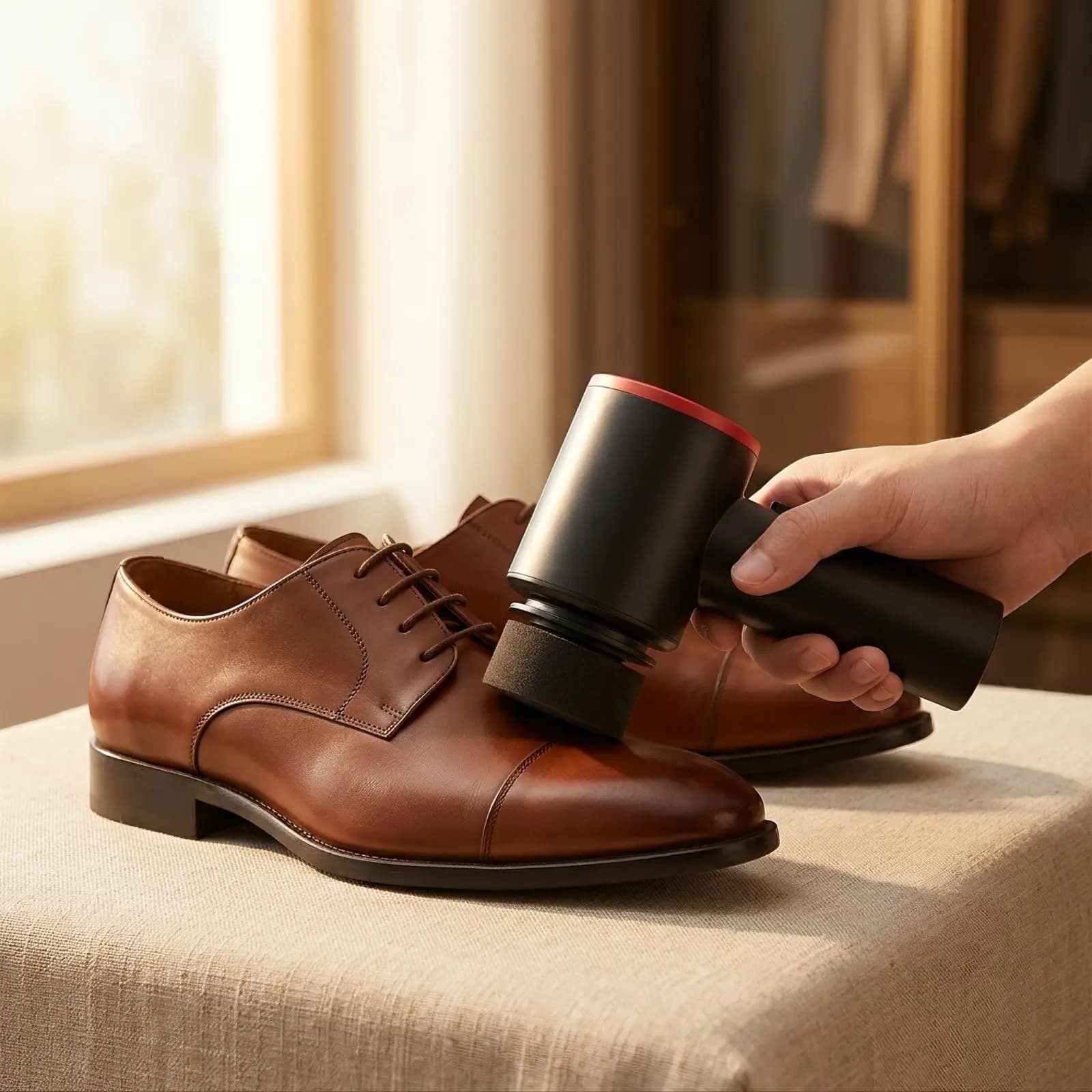 Portable Electric Shoe Cleaner Kit with USB Rechargeable Cordless Polishing Brush for Leather Sneakers Home Travel Care