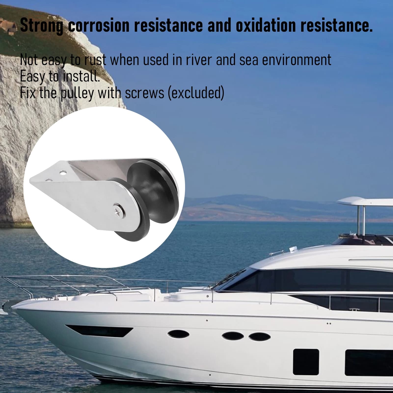 Boat Bow Anchor Roller 316 Stainless Steel Waterproof Wear‑Resistant for Yacht Fishing Boat