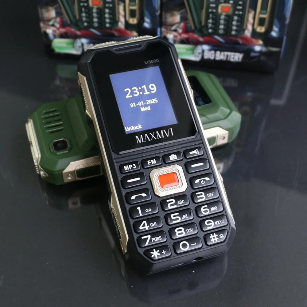 Robusto mini telefono per anziani sbloccato antiurto grande batteria grande pulsante durevole due sim quadrante veloce forte torcia cellulare