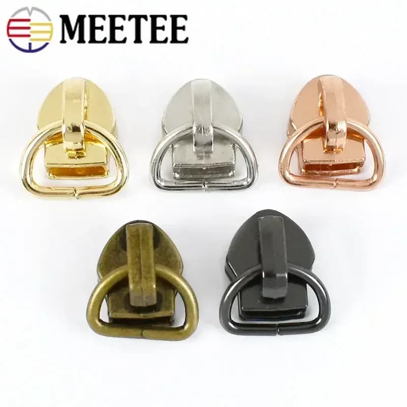 10/20Pezzi 5 # Cursori per Cerniere in Nylon con Anello a D, Testine per Cerniere per Borse e Giacche, Kit Riparazione Fai-da-te per Cerniere, Accessori per Cucito