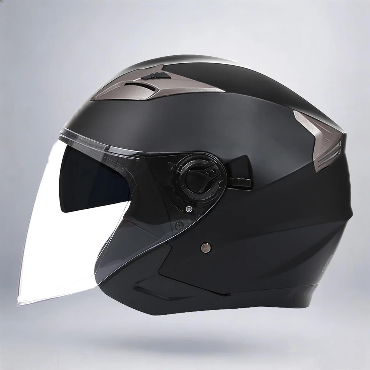 3/4 Half Face Motorcycle Helmet Scooter Motorcycle Electric Bike Fashion Casco Dual Visor Anti-Fog Ventilated DOT Approved