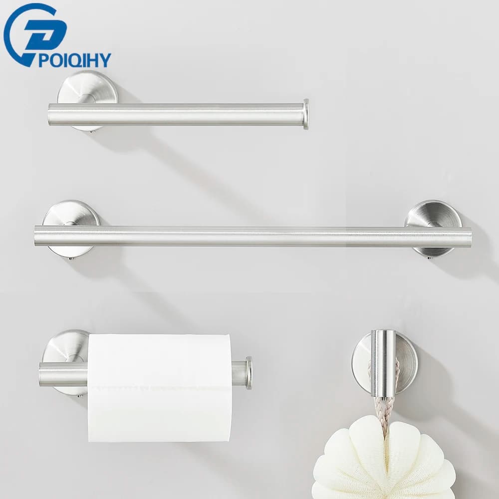 Set di accessori per il bagno in nichel spazzolato SUS 304 portasciugamani in acciaio inossidabile portasciugamani porta accappatoio porta carta igienica
