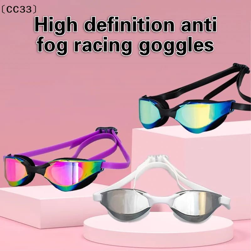 HD swimwear model for adults, anti-foging, electrolytic silicone, waterproof, professional swim glasses from competition circumcx33 reasoning