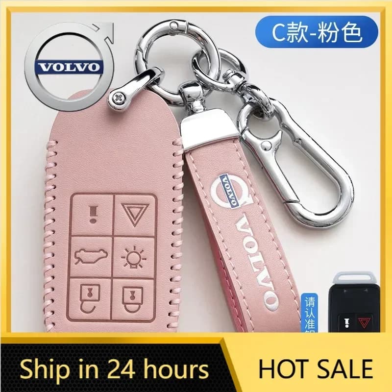Copri Volante e Guscio Protettivo per Chiave Auto, Accessori Auto per Volvo S60 S80 V60 XC60 XC70 S60L S80L V40 XC90, Porta Chiavi Protettivo