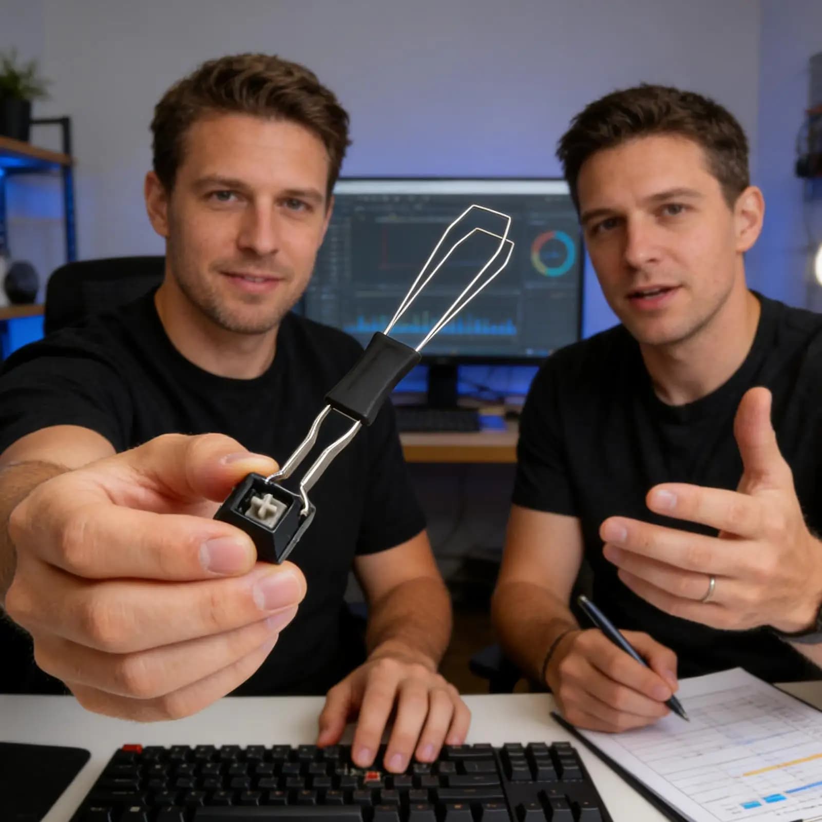 Estrattore universale 2 in 1 multiuso per tasti di tastiere meccaniche, rimuovi keycap e switch, accessorio per tastiere