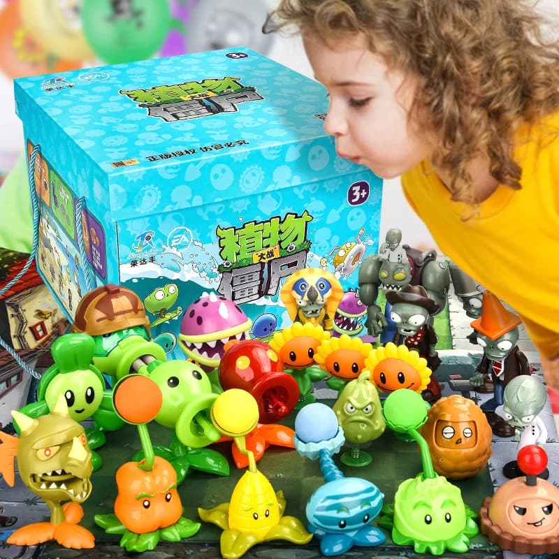 Nuovo ruolo PLANTS VS ZOMBIES 2 PVZ Giocattoli Set completo Regalo per ragazzi Bambole per bambini confezionate in scatola Action Figure Modello Presente Mappa