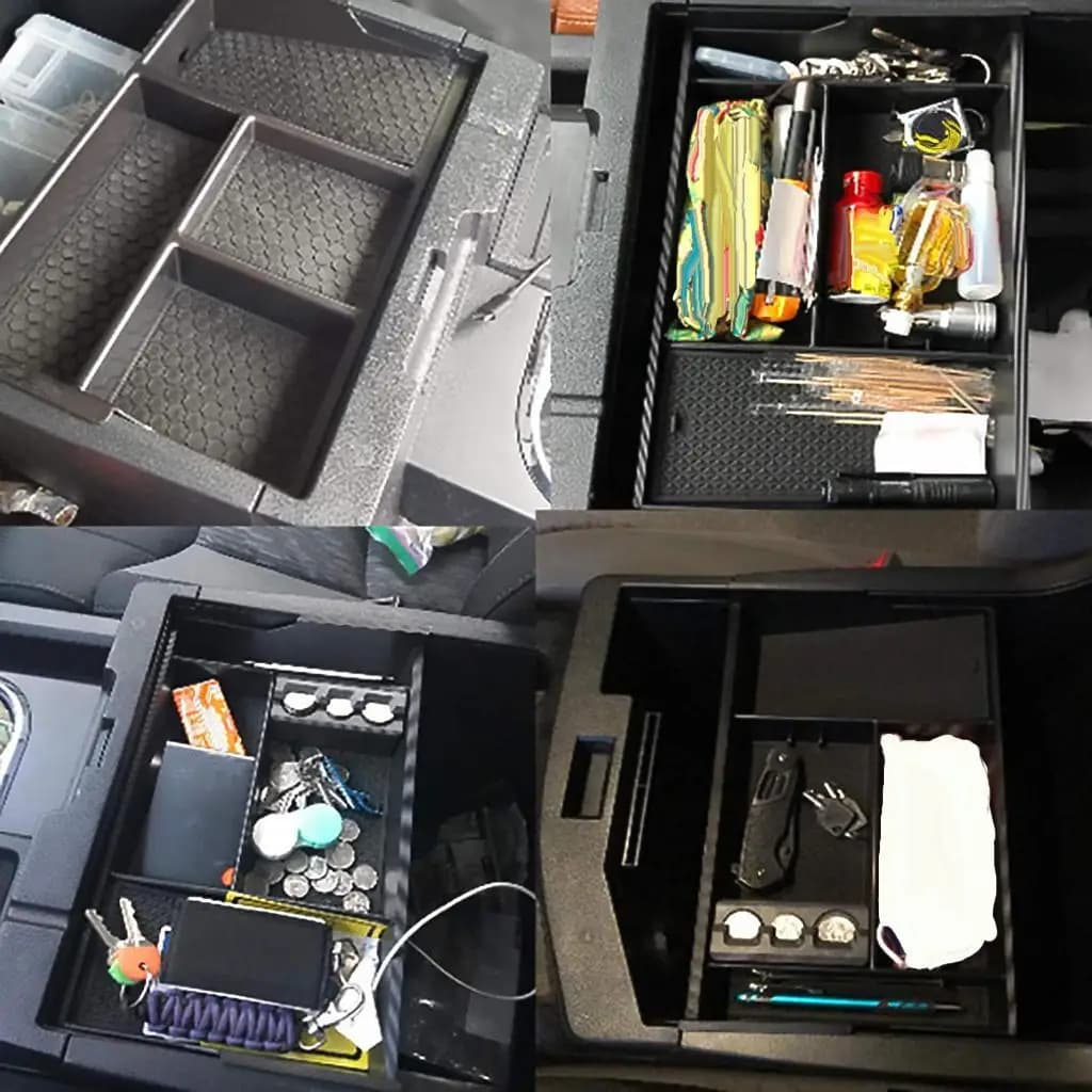 Scatola contenitore portaoggetti bracciolo console centrale auto per Toyota per sequoia