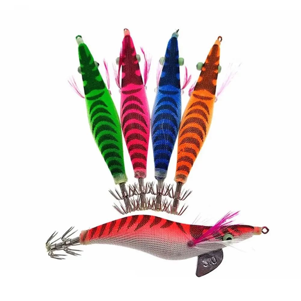 Nuovo 5 colori calamari gancio maschere 11.9 cm 13g polpo richiamo zavorra attrezzatura da pesca gamberetti esche realistiche
