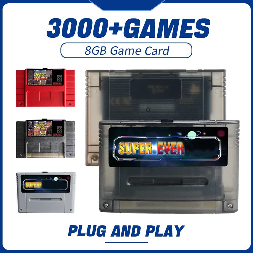 Cartuccia di gioco Super 800 in 1 con scheda SD per supporto SNES a 16 bit Console originali USA/EUR/Giappone