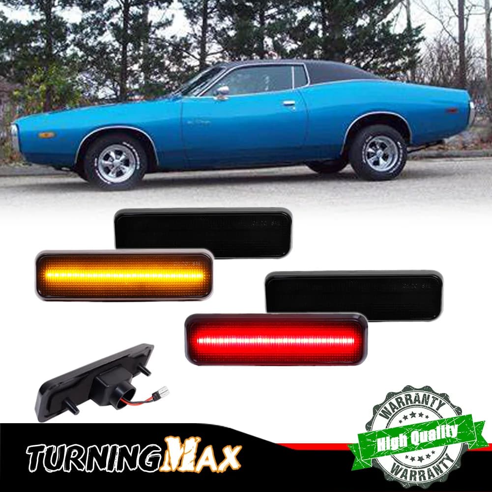 Luci di posizione laterali paraurti anteriore/posteriore per Dodge Charger Dart Aspen, per Plymouth Barracuda Satellite Duster Valiant