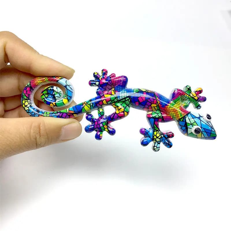 Maldive uv3d creativo dipinto lucertola adesivo frigorifero piastrella viaggio commemorativo ornamento messaggio adesivo souvenir
