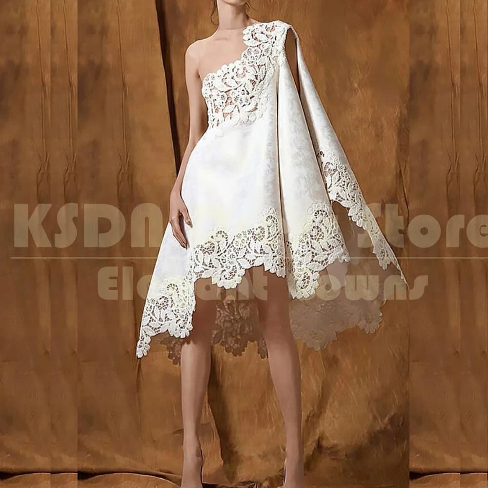Abiti da ballo di lusso in pizzo per le donne Moda mini gonne senza maniche sopra il ginocchio Abiti personalizzati per occasioni speciali