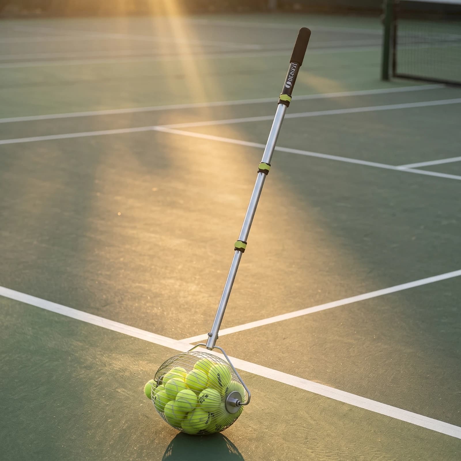 Tennis Ball Picker with Wire Basket Handheld Tennis Ball Collector Portable Easy Transport for Coaches, Training