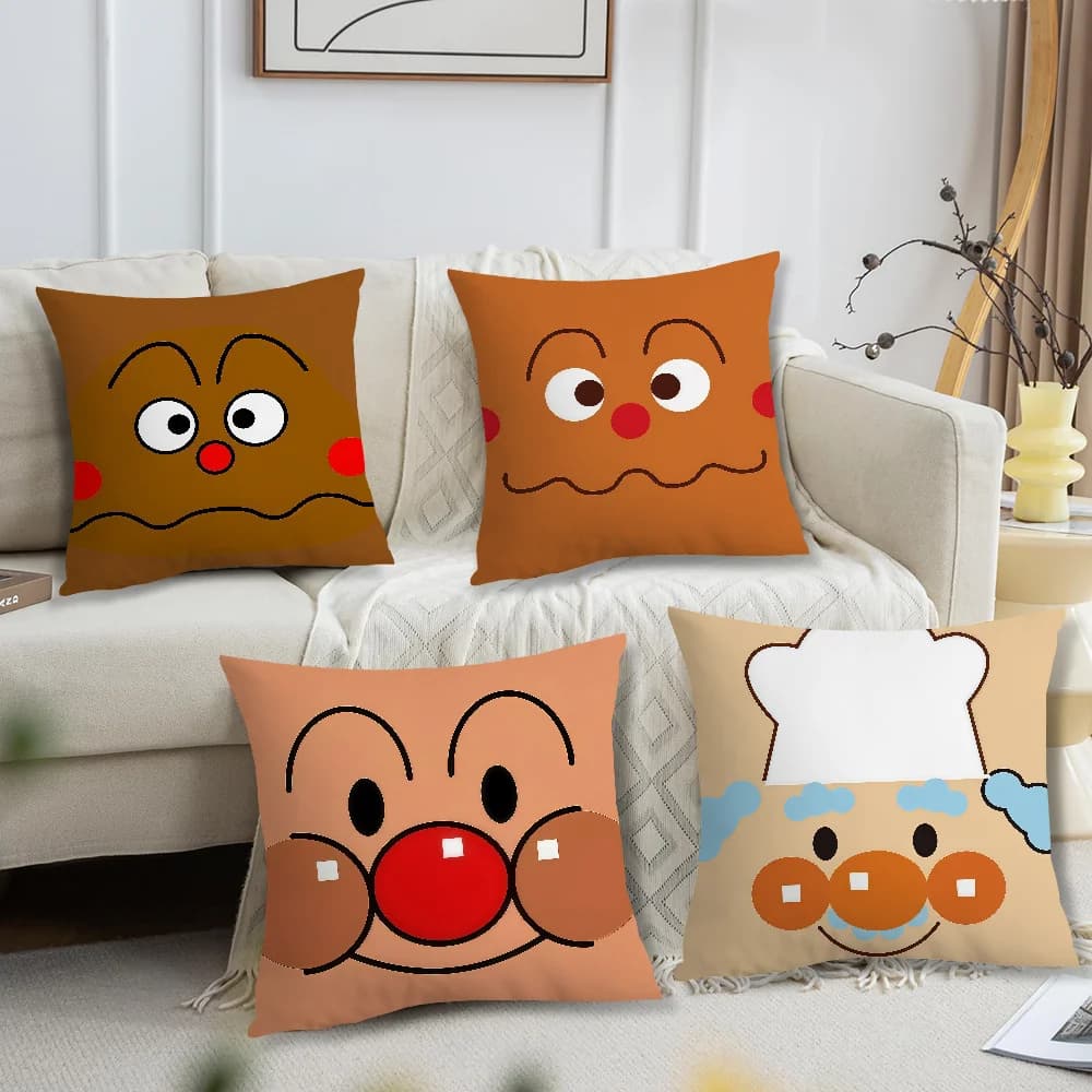 Anime A-AnpanmanS Kawaii Cute cushion cover For Pillow Printing Sofa Decoration Home Room Coffee Shop Office Nordic Simplicity