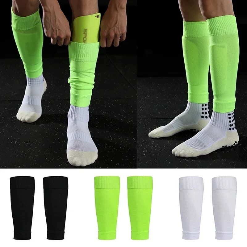 Calze da calcio da uomo, Parastinchi, Coprigambe, Calze antiscivolo da donna, Calze a compressione per bambini, Ginocchiere da allenamento per bambini e adulti