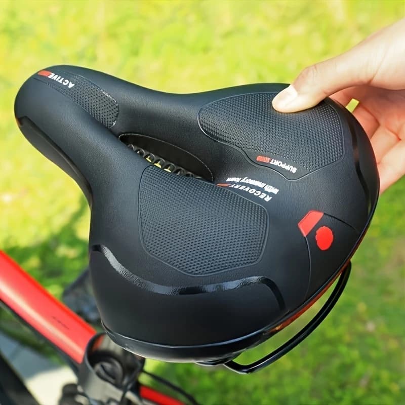 Comodo cuscino per sella da bicicletta - Unisex, Doppio assorbimento degli urti - Imbottitura in memory foam, Sellino da bicicletta impermeabile