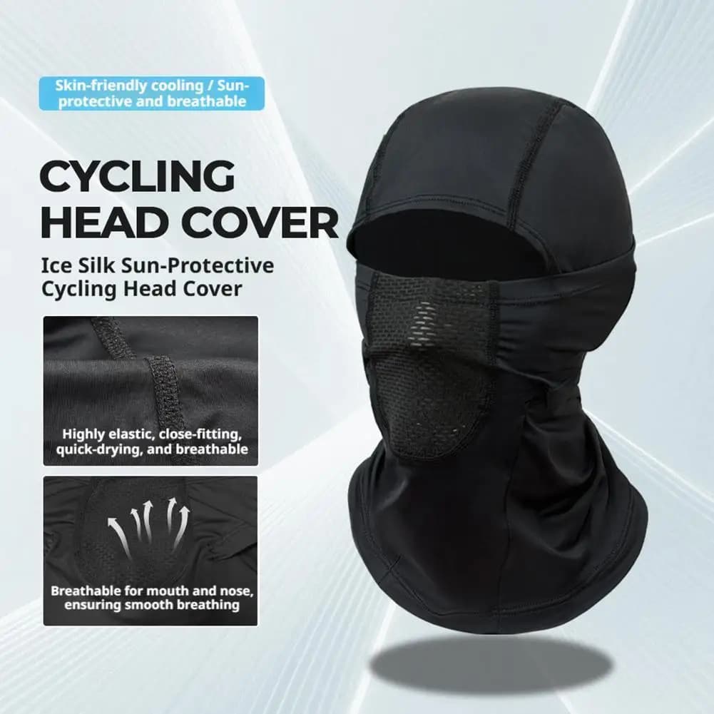 Passamontagna traspirante per ciclismo, maschera integrale antivento e anti-UV, maschera da sci per uomo e donna, fodera per casco da moto, cappuccio per sport all'aperto