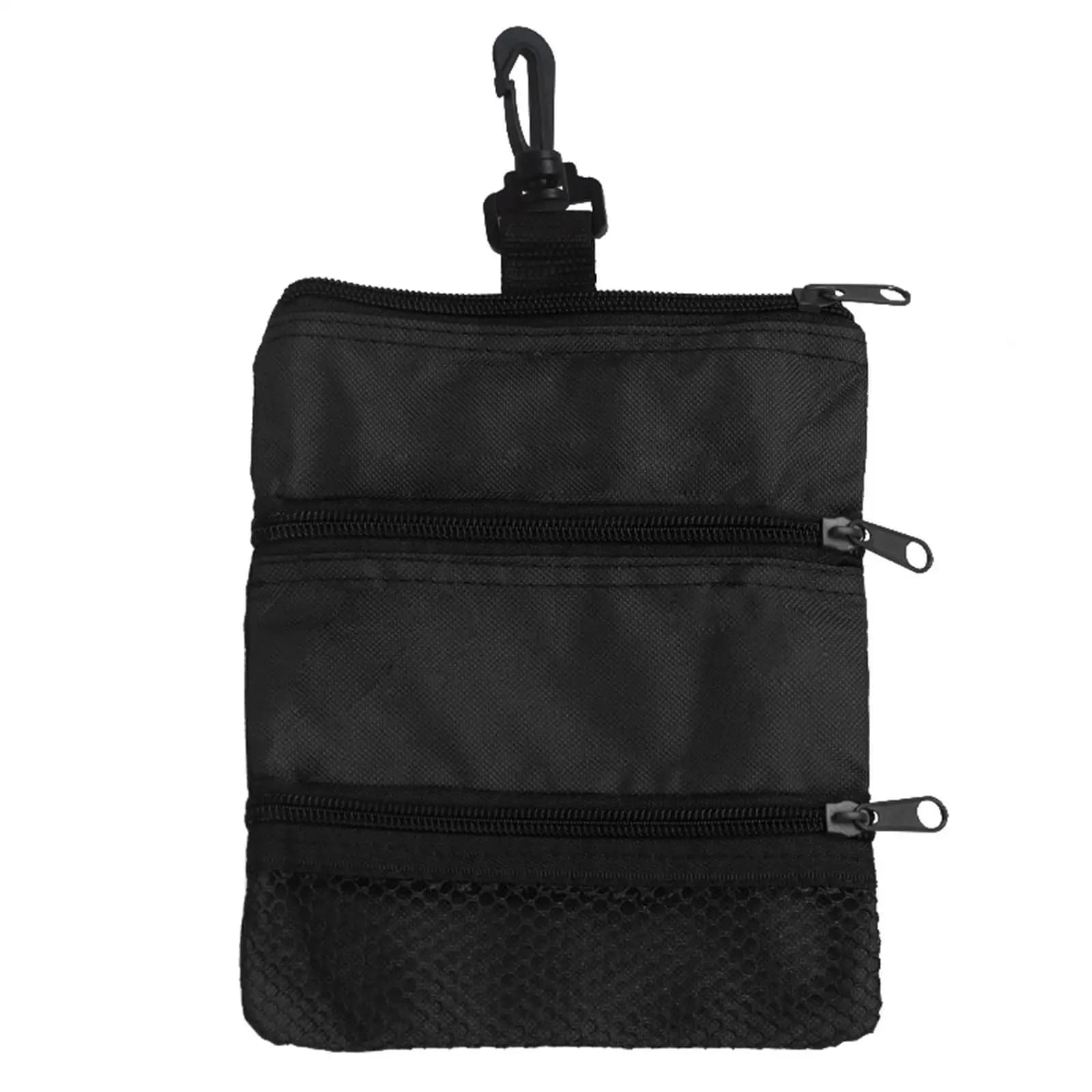 Porta tee da golf, porta oggetti di valore, multifunzionale, professionale, con 3 tasche con cerniera