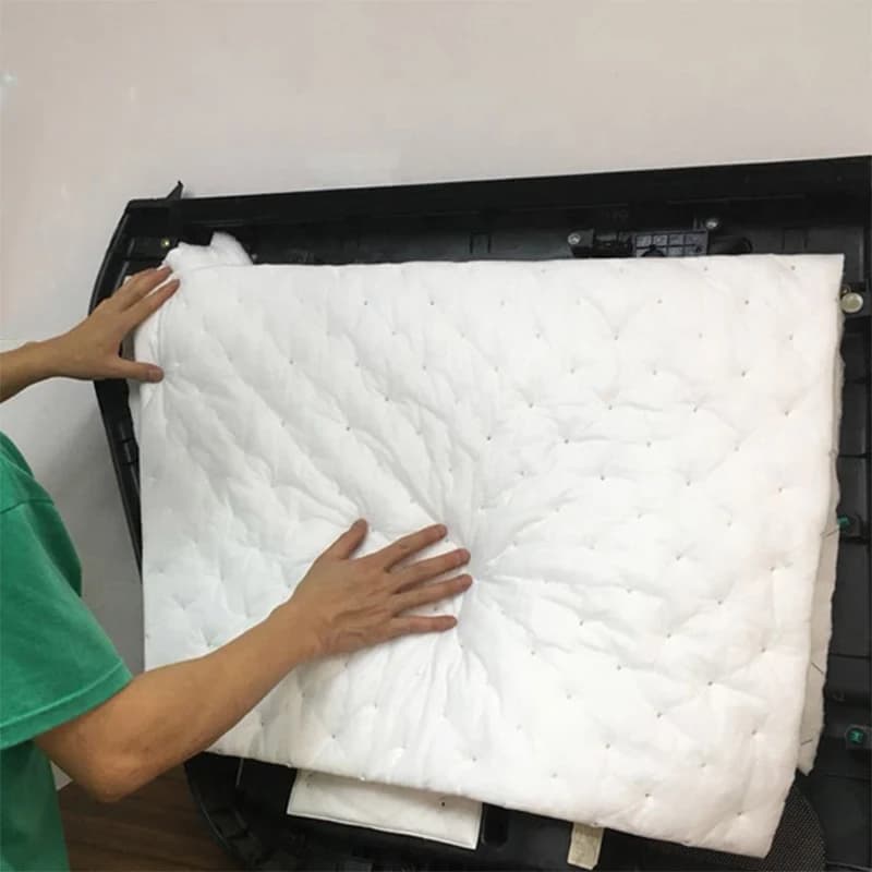 50x80cm bianco auto isolamento termico cotone rumore fonoassorbente Mat autoadesivo impermeabile ignifugo Mat erial Pad Sticker