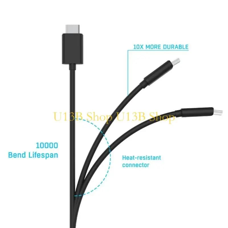 U13B per cavo ricarica rapida USB tipo C 2 in 1 da 3 m per telefono cellulare con interruttore controller
