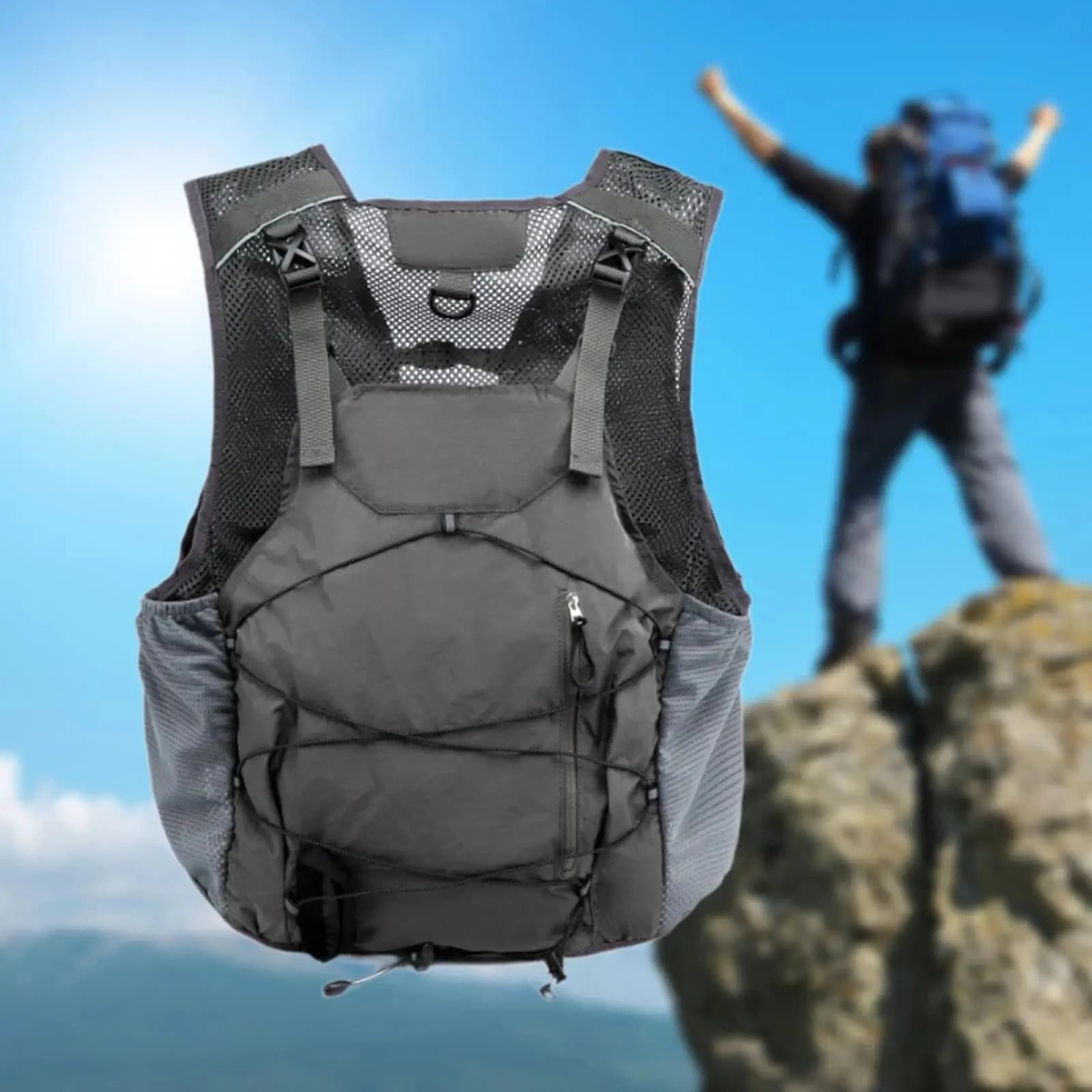 2025 New Moisturizing vest Water vest Running gear backpack Multiple pockets for cycling, camping, climbing