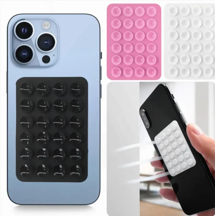 Dual Face Silicone Suction Suction Cup Mobile Phone Mounted Bracket on Car Phone Case Universal Non-slip Suction Cup