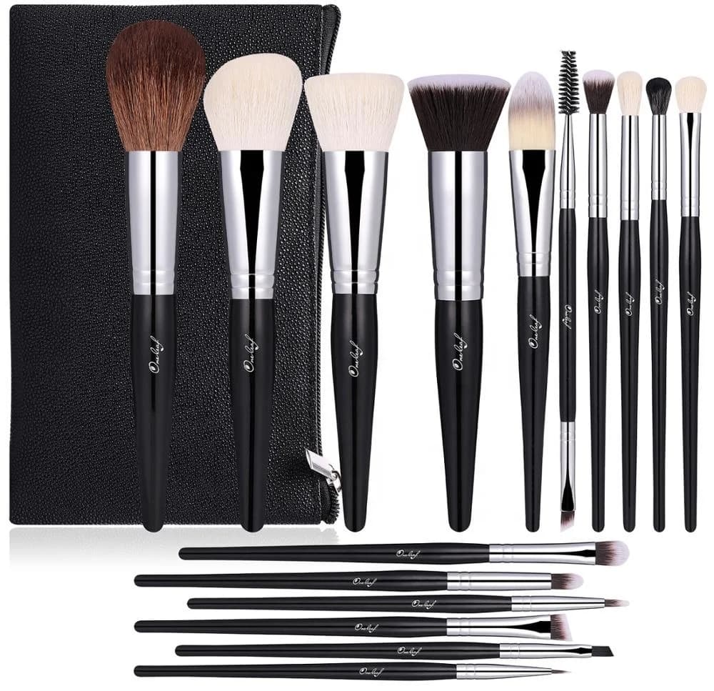 # Hot sales BS-MALL Set of goat hair makeup brushes Private label 16 pieces Cosmetic makeup brushes for foundation for super soft natural hair