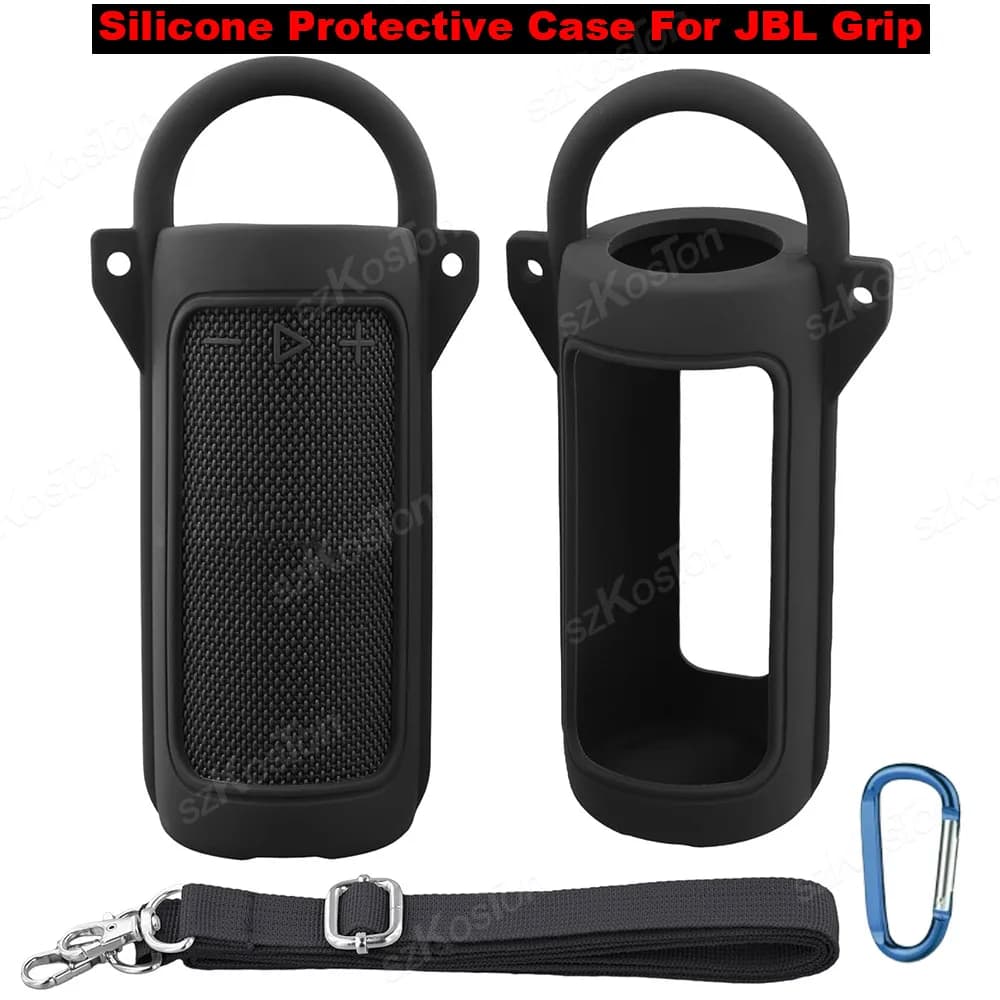 JBL Grip Bluetooth Speaker Silicone Protective Case, Portable Travel Case with Shoulder and Mosque