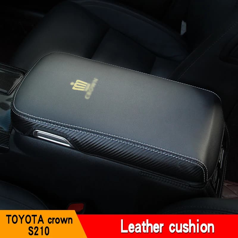Copertura in Pelle per Bracciolo Console Auto, Adatta per Toyota Crown S210, Protezione per Vano Portaoggetti Centrale