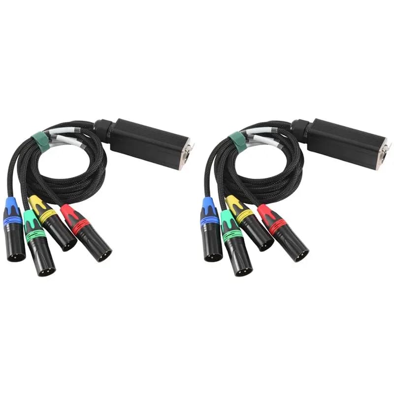 JABS-2X 4-channel XLR cable and 3 pin for multi-net connection for stage and studio, male and female XLR cable for RJ45 stage audio (NE8F-S4M)