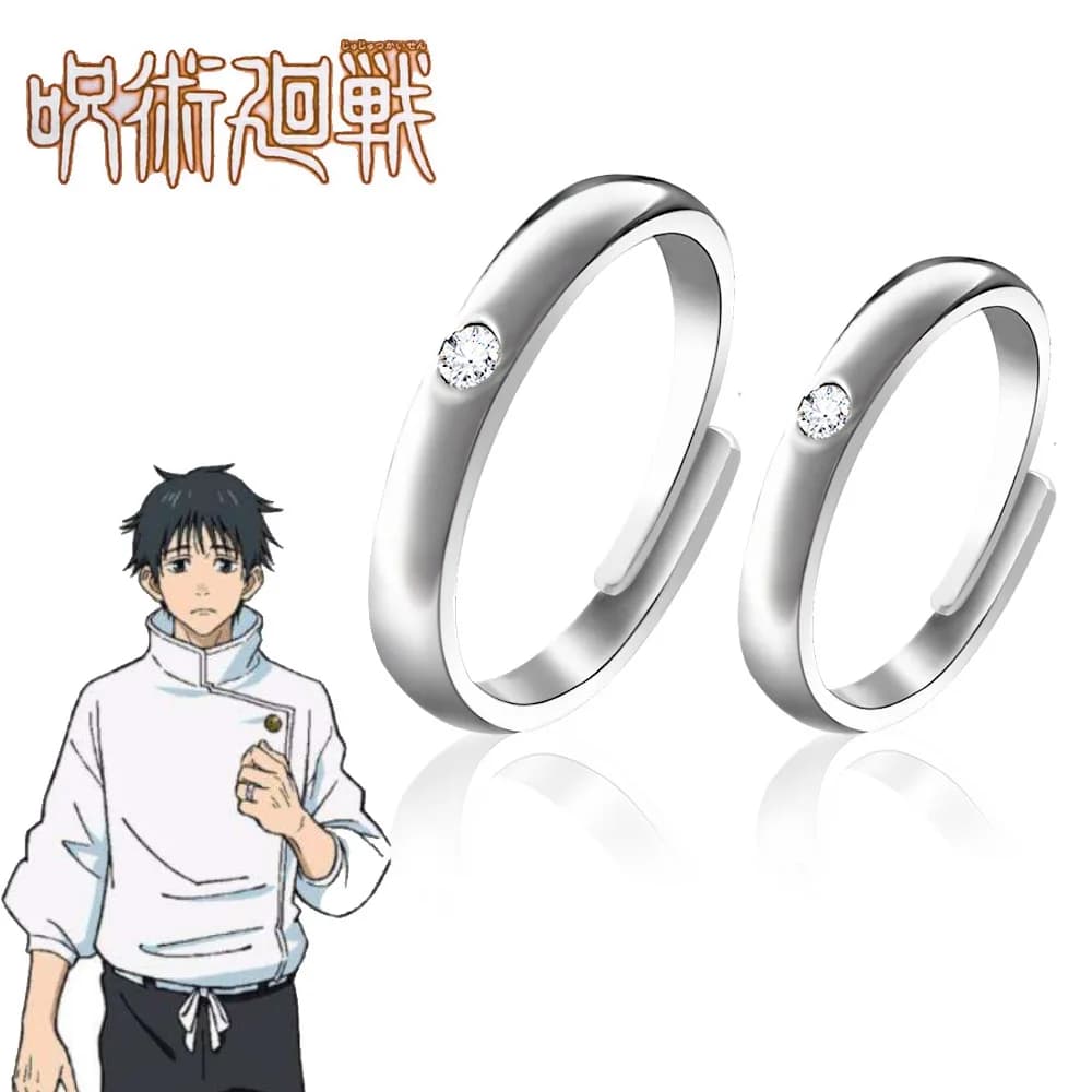 Anime Jujutsu Kaisen Yuta Okkotsu Rings Cosplay Puntelli Men Women Couple Lover Ring Jewelry Accessories Anniversary Gifts