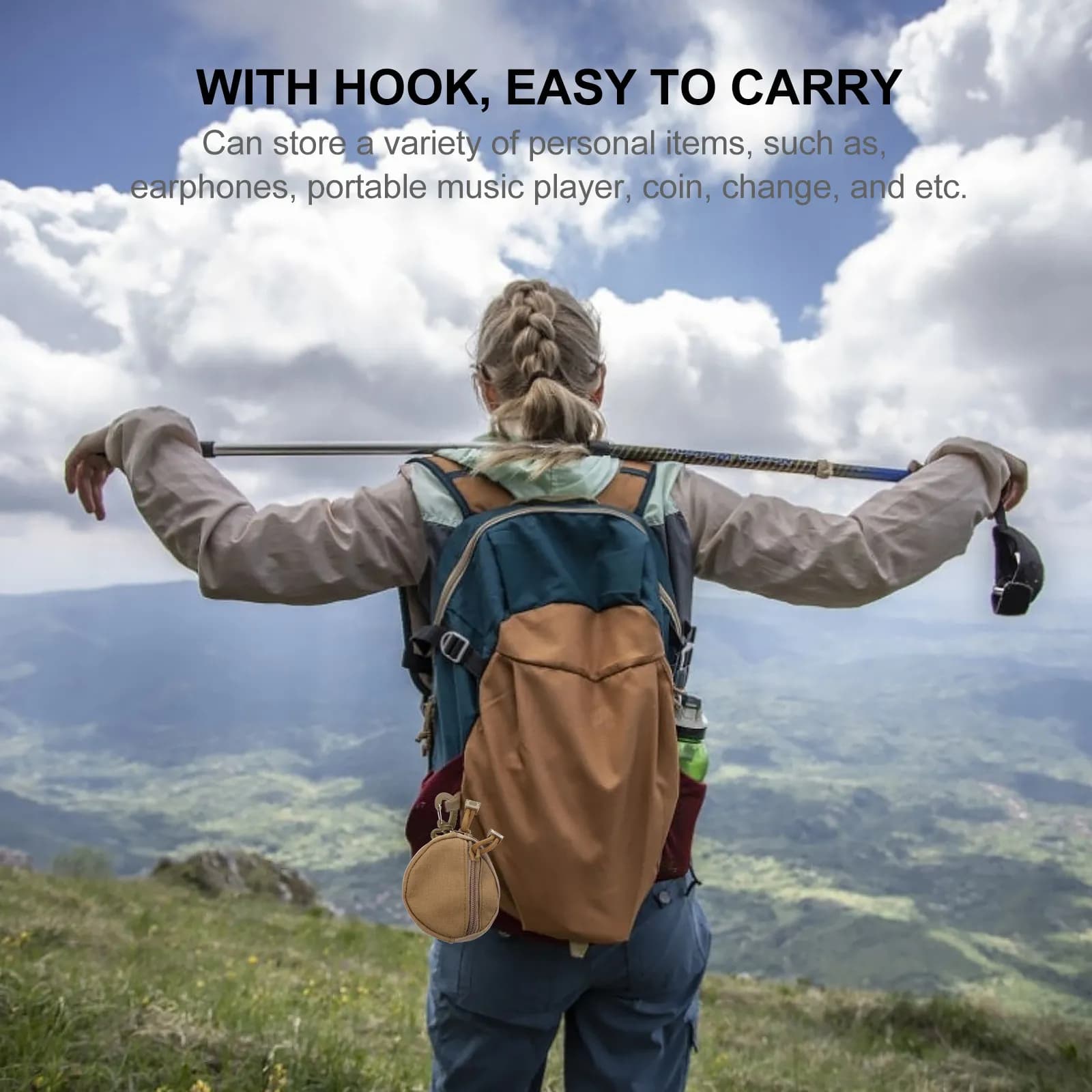 Multipurpose Hanger Bag for Running, Cycling, Mountaineering, Sport and Travel with Belt Hook