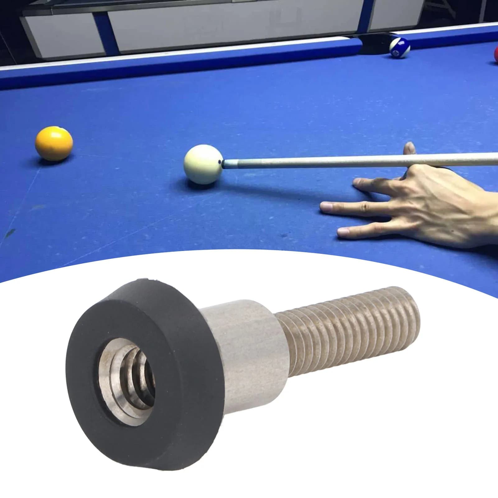 Tappo per stecca da biliardo in gomma e lega di alluminio Peso maggiorato Tappo inferiore per stecca da biliardo da 55 mm Installazione rapida per la sostituzione