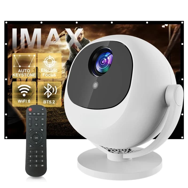 4K Ultra HD Mini Portable Projector Wireless WiFi Screen Mirroring Large Screen Home Theater Movie Projector