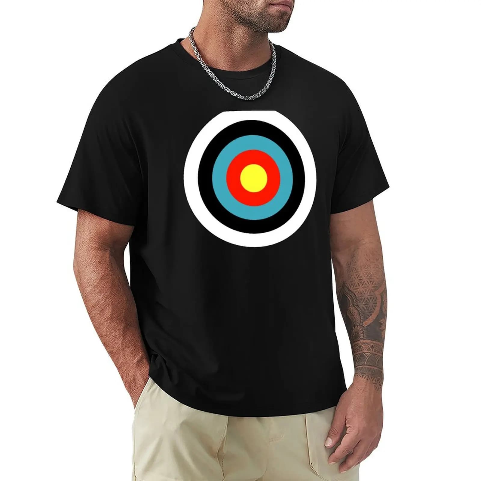 T-shirt Bullseye Archery Target Shooter Rings, T-shirt leggera per le vacanze