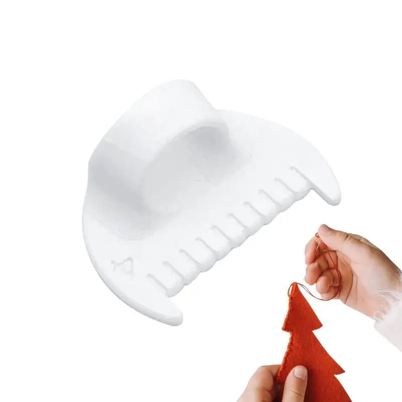 Strumento di misurazione del calibro dell'ago da cucito Protezione per le dita Ditale dell'ago Modello da cucito per punti uguali Strumento guida per cuciture fai-da-te