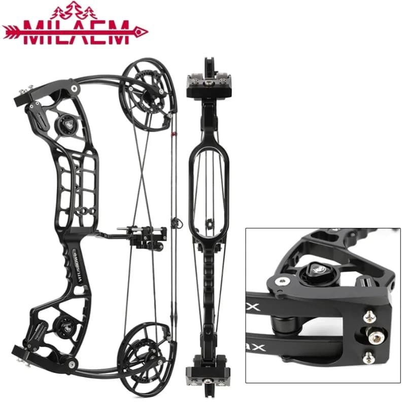 30-80lbs Compound Bow Dual-use Shooting Arrow and Steel Ball High Speed 340/465 FPS Archery Bow,Left/Right Hand Hunting Target