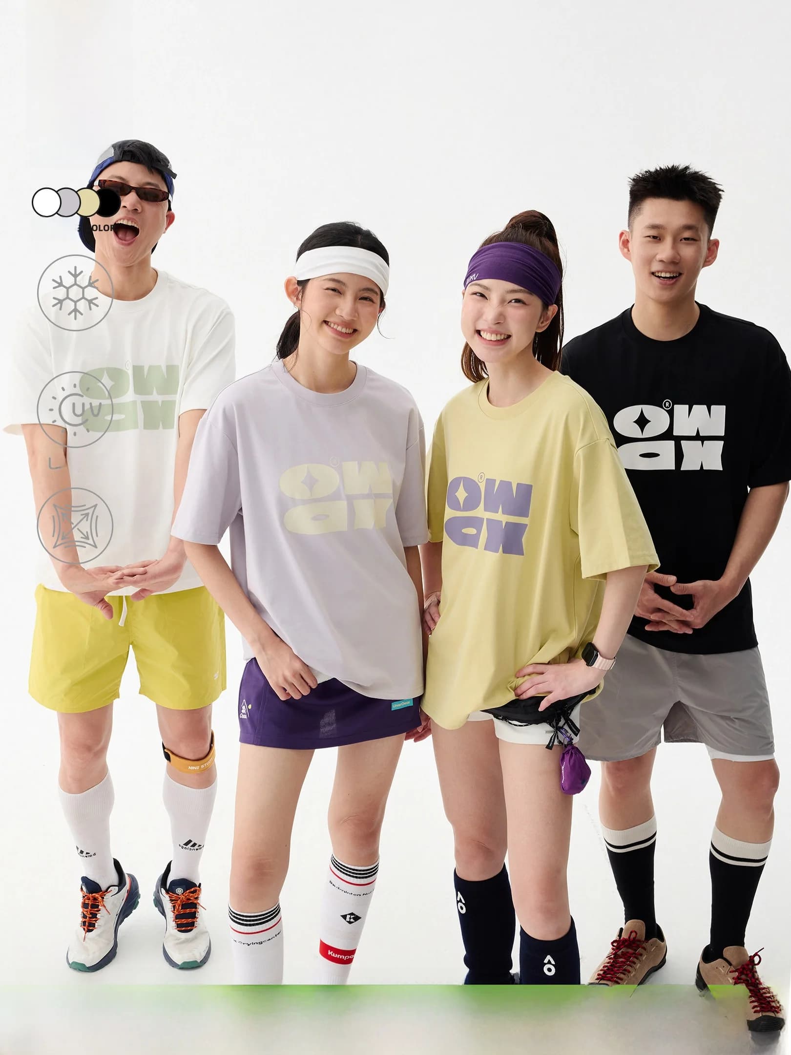 Owox Classic Letter Logo Cool Print Short Sleeve round Neck Loose Fit Couple T-Shirt Summer New Casual Cotton Tee Top
