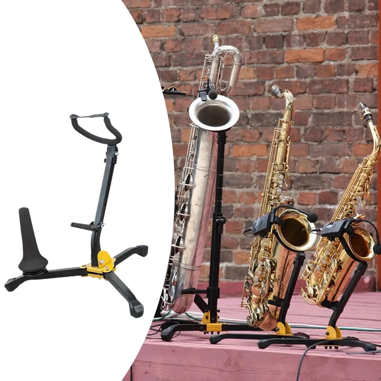 Support for folding saxophone Tool accessory Portable lightweight saxophone support High tenor sax support Tripod support