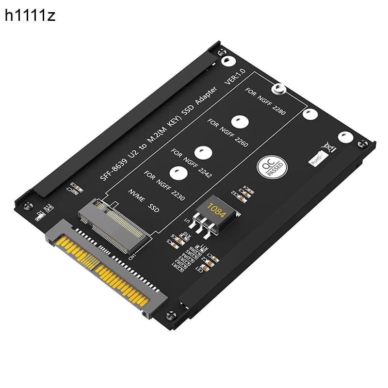 M.2 NVME M Key to SFF-8639 U.2 Adapter Card Riser con staffa per telaio convertitore da M2 a U2 supporta 2230 2242 2260 2280 M2 NVME SSD