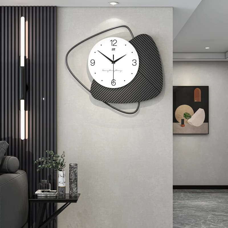 Orologio da parete moderno e semplice Ristorante domestico di fascia alta, orologio decorativo silenzioso, orologio creativo appeso al muro senza punzonatura