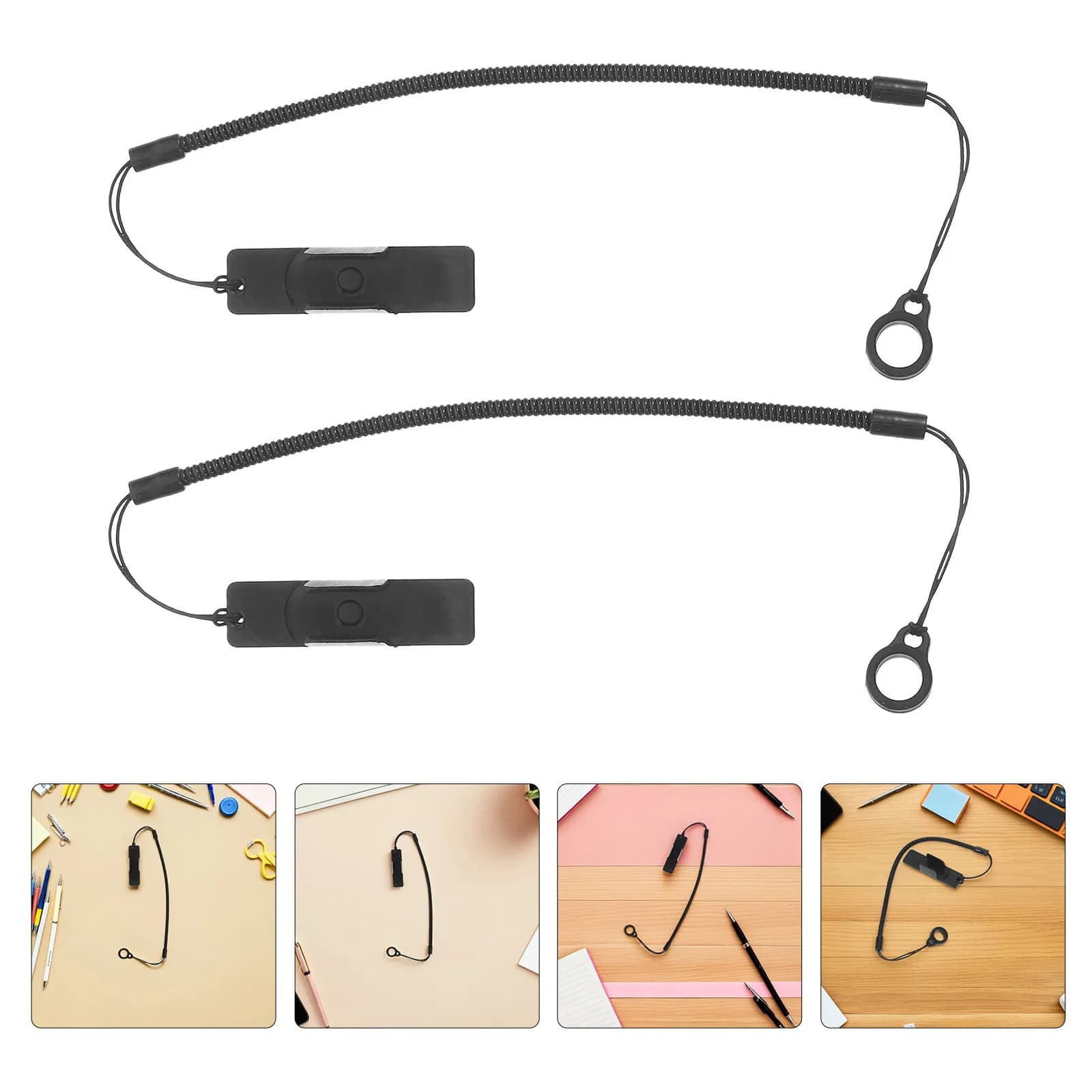 2 Pezzi Cavo Anti-Smarrimento per Penna, Cinturino Elastico Retrattile per Stilo, Laccetto per Tablet per Disegno, Scrittura e Uso Professionale in Ufficio