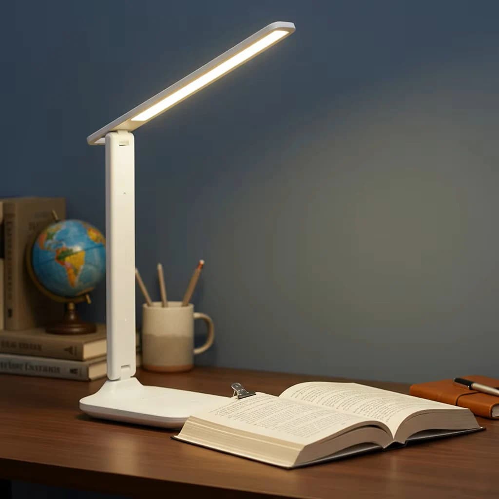 Lampada da tavolo con presa USB, lampada da lettura per camera da letto, scuola, scrivania, protezione per gli occhi, luce LED da studio per studenti, bambini, per la casa