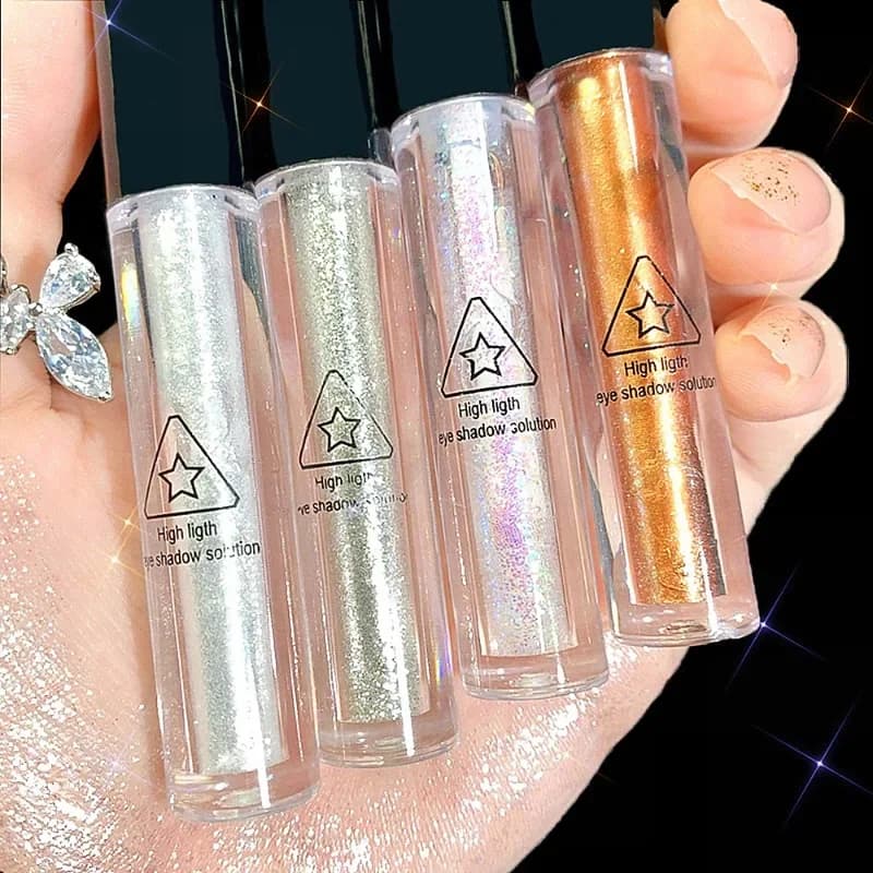 1pc penna eyeliner metallizzata lucida diamanti luccicanti liquido glitter eyeliner ombretto impermeabile bellezza degli occhi festa per le donne trucco