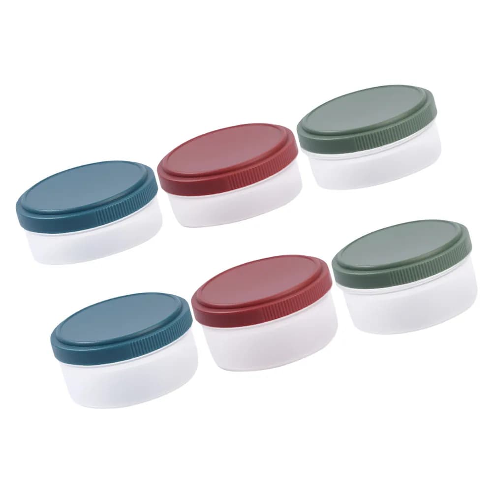 6Pcs Leakproof Reusable Sauce Containers Salad Dressing Cups for Meal Prep Travel Lunch Box Food Storage Stackable Bowls