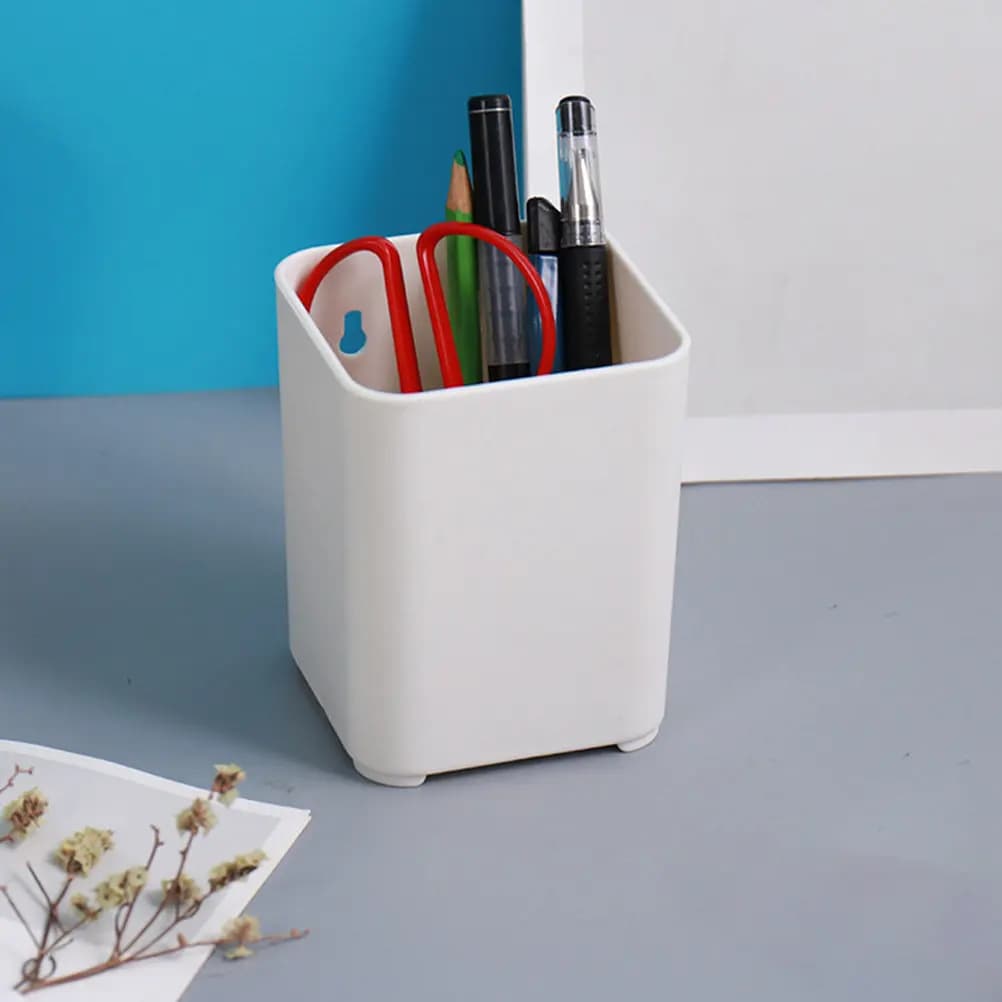 Set di 2 Portapenne Premium in ABS, Organizzatore da Scrivania per Penne, Matite, Trucchi, Rossetti, Pennelli, Scatola Portaoggetti, Decorazione per Ufficio