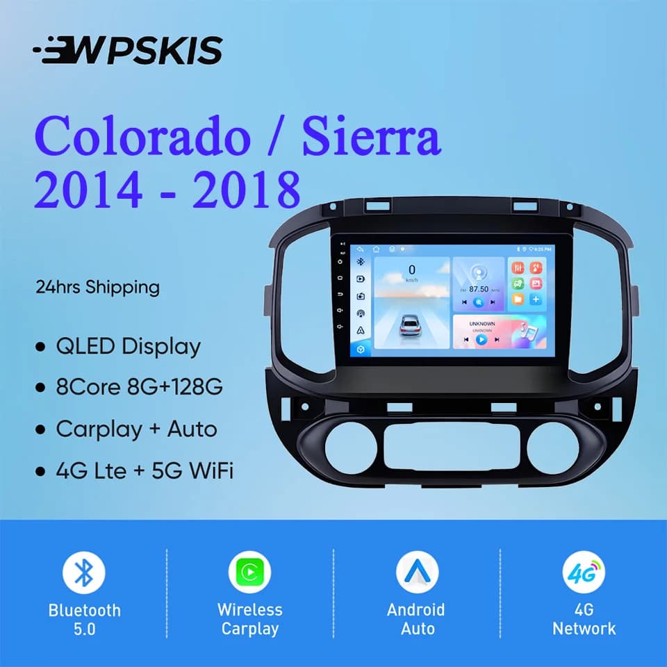Android 14 8G 128G Per Chevrolet Colorado Sierra 2014 - 2019 Auto Radio Video Audio Multimediale DVD Cassetta Carplay Auto 4G Lte