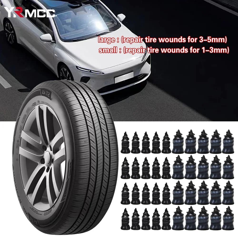 Kit di strumenti per la riparazione di pneumatici sottovuoto per Auto riparazione universale di forature per pneumatici all'ingrosso per Auto ruota per moto 70 pezzi chiodo in gomma per la riparazione di pneumatici