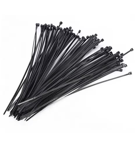 100 pezzi Fascetta per cavi Anello di fissaggio Avvolgimenti per zip Fascetta per cinghia Fascetta in nylon di plastica autobloccante Fascetta di fissaggio nera Set di fascette per cavi