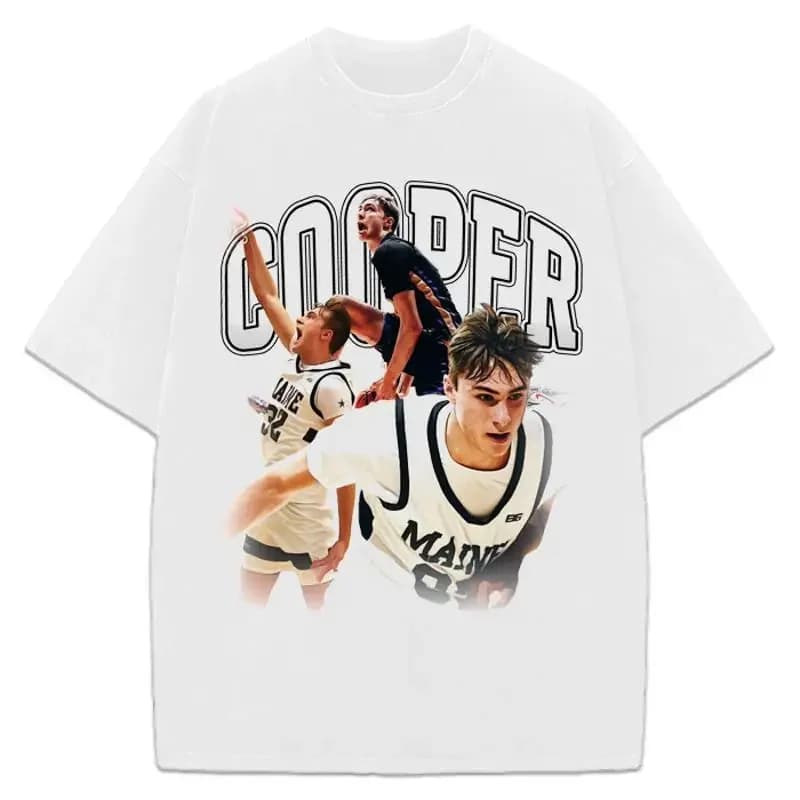 Cooper Flagg T-shirt in vintage style with design basketball years '90